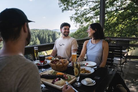 Essen in der Renchtalhütte